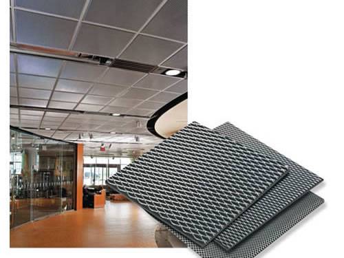  The picture shows different colors and hole shapes aluminum expanded metal facade meshes.