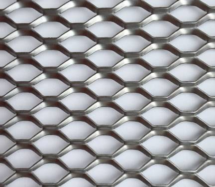  The picture shows different colors and hole shapes aluminum expanded metal facade meshes.